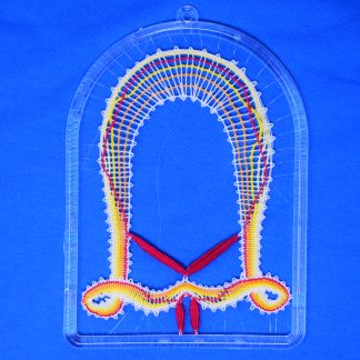 geklöppelte Glockenblume im Acrylrahmen