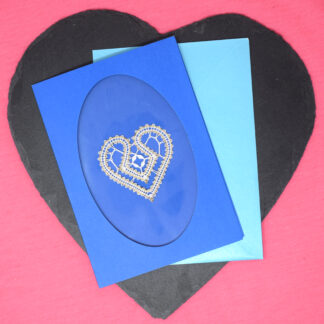 Passeportoutkarte Blau mit Herz